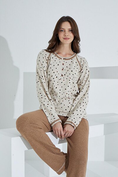 Etoile %100 Pamuk Uzun Kol Kadın Pijama Takımı 98412