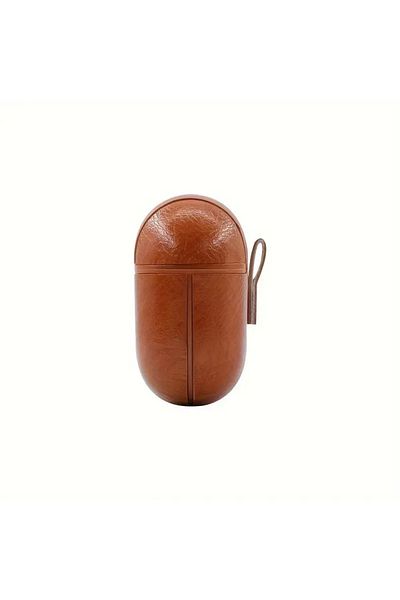 WANNA PROTECT AirPods 4Th Generation Compatible - Premium Faux Leather, Combo Cover Silicone Case