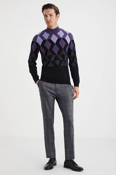 Hemington Turtleneck Merino Wool Black Sweater