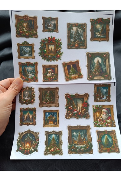 Pink Swan Craft Set naljepnica sa drvenim okvirima za slike za Novu godinu, B...