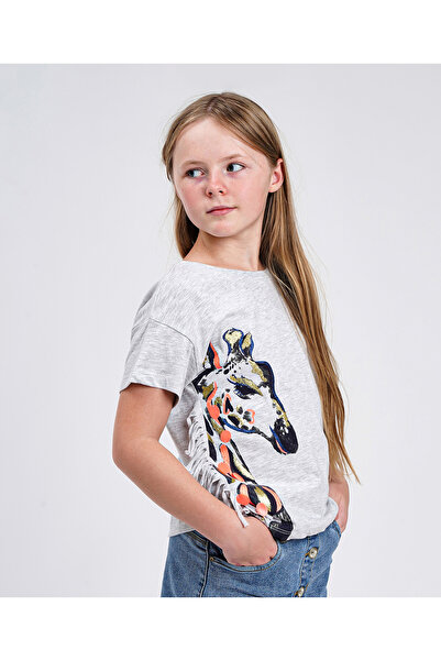 Minoti تي شيرت بتفاصيل هامشية - رمادي مارل