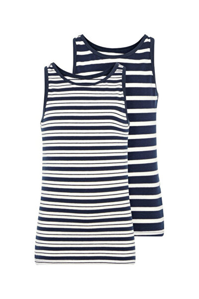 Name it طقم مكون من قطعتين من القمصان الداخلية بدون أكمام - لون الياقوت الداكن