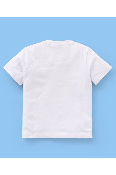 Babyoye Cotton Half Sleeves Palm Tree Printed & Text Embossed T-Shirts Pack of 2 - Green & White