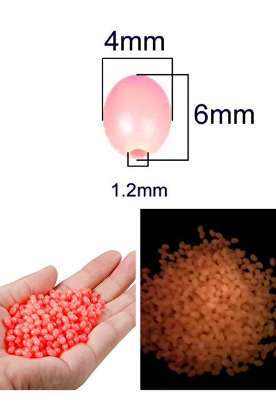 eagenset Fosforlu Glow Turuncu 4x6mm Silikon Yumuşak Boncuk Olta Takımı, Çapa...