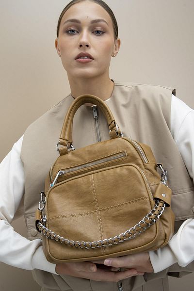 Matthew Cox Γυναικεία τσάντα και σακίδιο πλάτης Byn1022 Model Tan