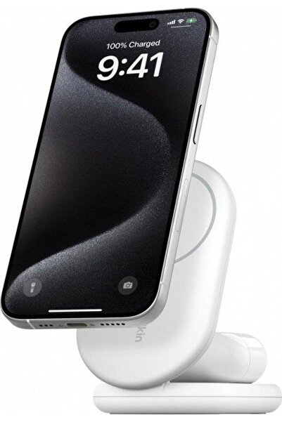 Belkin Qi2 15w Ile 2si 1 Arada Manyetik Katlanabilir Kablosuz Şarj Cihazı Bey...
