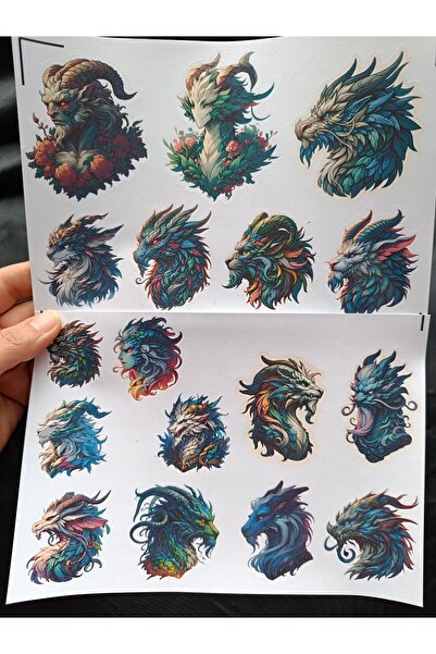 Pink Swan Craft Set naljepnica u anime stilu sa mističnim stvorenjima, Bullet...