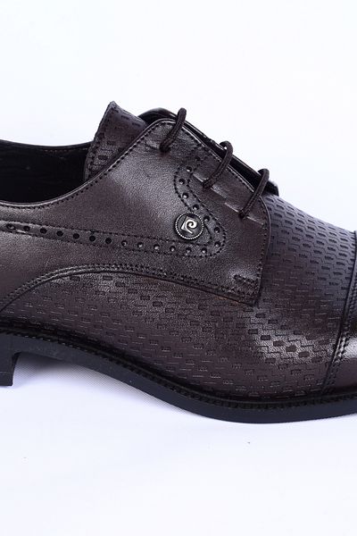 Pierre Cardin 8605 Кожени обувки с шнуровка и удобна подметка, кафяви, класически мъжки обувки