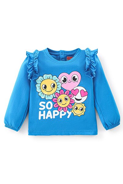 Babyhug Babyhug 100% Cotton Knit Full Sleeves T-Shirt With Emoji Graphics & F...