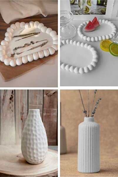 muffag 6 vaze decorative nordice boeme - Set de 4 obiecte decorative pentru p...