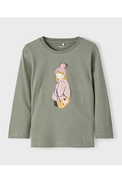 Name it Printed Long Sleeves T-Shirt - Agave Green