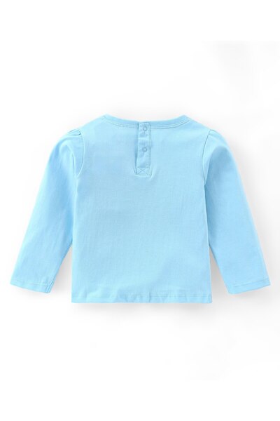 Babyhug 100% Cotton Knit Full Sleeves T-Shirt With Graphics - Blue