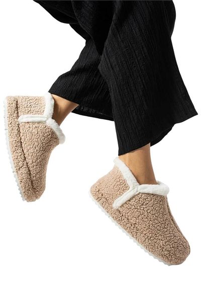 Liger Γυναικείες παντόφλες BEIGE - Home Boots, Eva Thick Light Αντιολισθητική Σόλα
