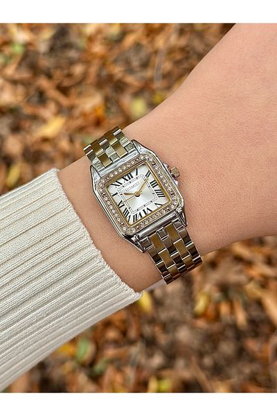 Homies Women's Wrist Watch with Square Stones