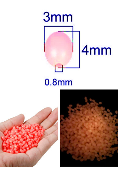 eagenset Fosforlu Glow Turuncu 3x4mm Silikon Yumuşak Boncuk Olta Takımı, Çapa...