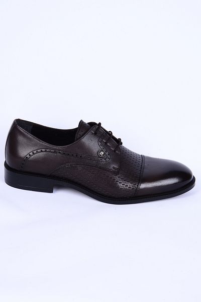 Pierre Cardin 8605 Кожени обувки с шнуровка и удобна подметка, кафяви, класически мъжки обувки