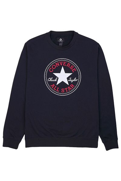 converse Bluză Converse Converse Go-To All Star Patch Crew Hanorac cu ajustare standard, albastru, bărbați