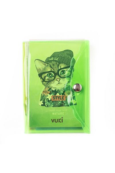 VUKİ Mini caiet cu stilou cu 3 compartimente