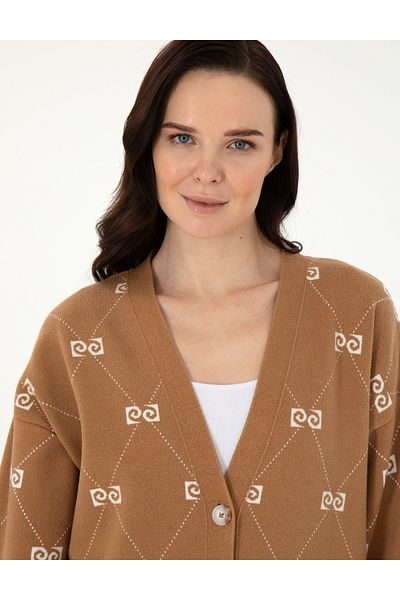 Pierre Cardin Camel Comfort Fit Knitwear Cardigan 50290627 -Vr015