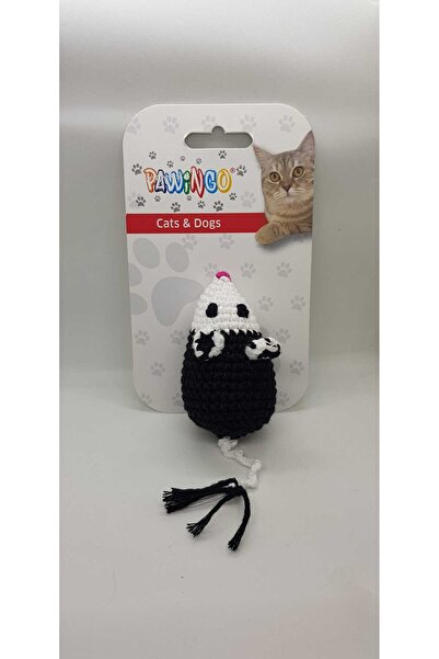 pawingo Oyuncak Fare Amigurumi Siyah Beyaz