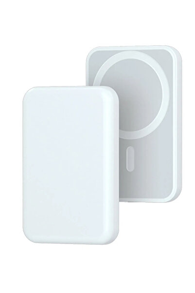 SNEXPRES 5000 Mah Iphone Uyumlu Magsafe Kablosuz Şarj Wireless Şarj Cihazı Po...