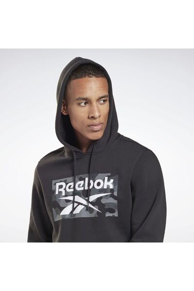 Reebok Pánská mikina Reebok Black Camo s kapucí