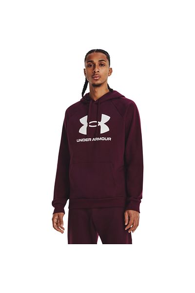 Under Armour Fleecová mikina s kapucí Under Armour Rival, Fialová, Pánské