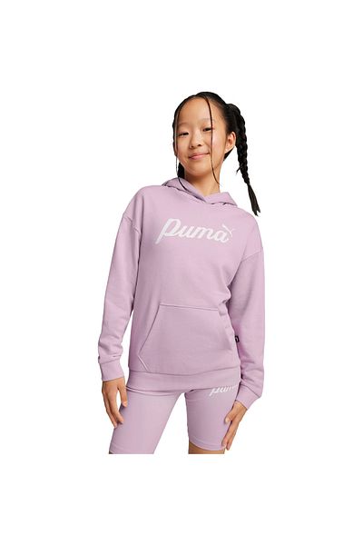 Puma Mikina s kapucňou Puma Ess Script Tr G, fialová, detská
