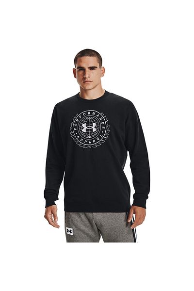 Under Armour Μπλούζα Under Armour Rival, Μαύρη, Ανδρική