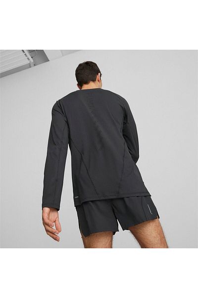 Puma Μαύρη ανδρική φόρμα Puma Run Cloudspun Ls