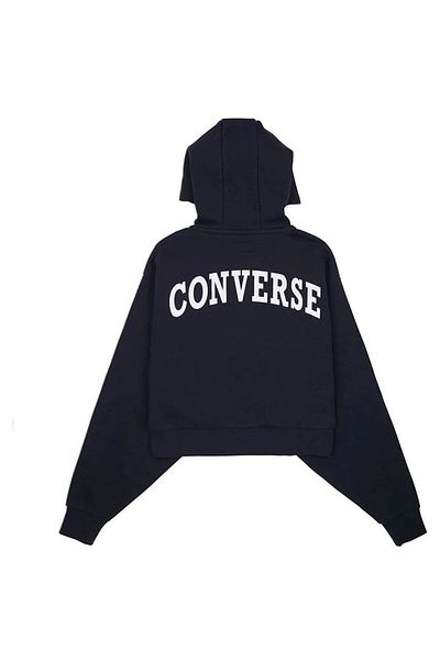 converse Kapuce Converse Retro mikina na zip, Černá, Dámské