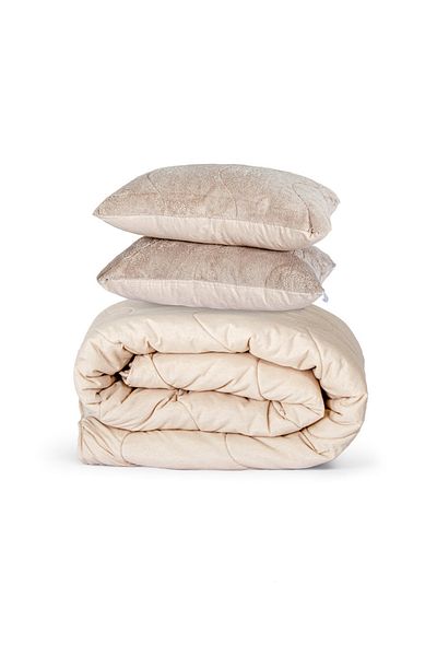 moda home bedding Welsoft Cappuccino Comforter Set Double (2Pcs Silicone Pillows and Covers Gift