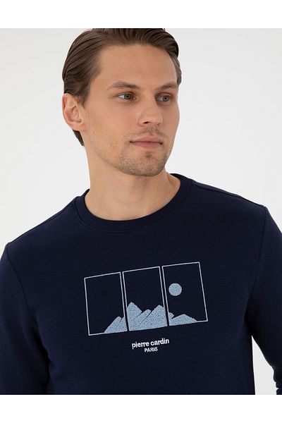 Pierre Cardin Φούτερ Ναυτικό Μπλε Regular Fit 50290703-VR033