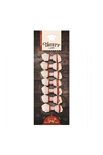 M-PETS 19046499 TRUSTY BEEF DÜĞÜMLÜ KEMİK 7Lİ 84GR/6,4CM