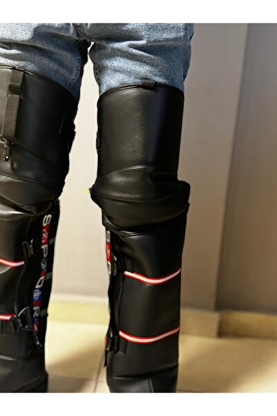 MTS حماية الساق والركبة الجلدية