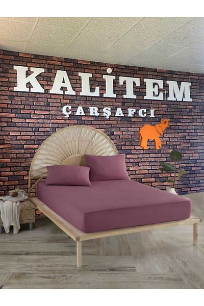 kalitem çarşafçı 100% Cotton Elastic Dried Rose Bed Sheet - All Sizes