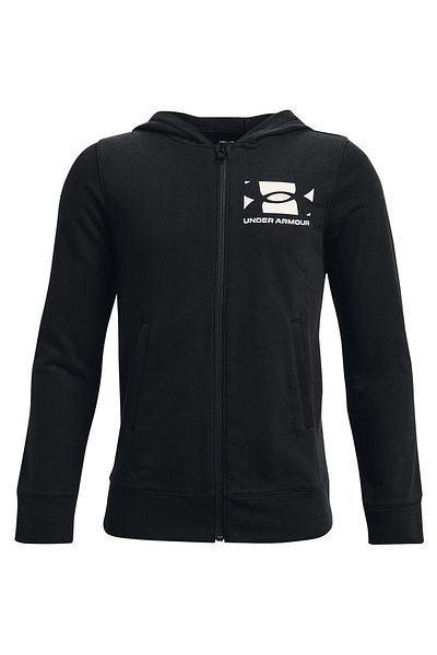 Under Armour Čierna detská mikina s kapucňou Armour Rival Terry Fz