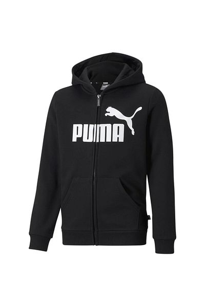 Puma Puma ESS Big Logo FZ - Čierny detský top s kapucňou TR B