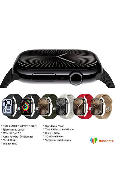 Genel Markalar HK10 PRO MAX PRO+ 2025 YENİ NESİL YAPAY ZEKA AMOLED EKRANLI OR...