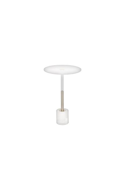 Areka Golden Acrylic Service Table With A Clear Glass Surface