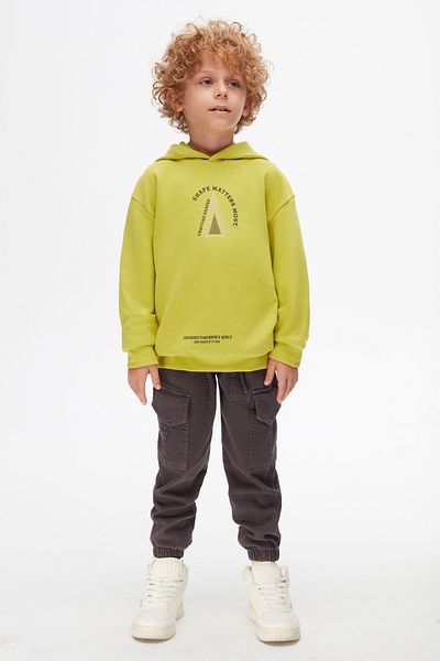 nk kids 47511 Зелен пуловер за момчешки ръкоделия