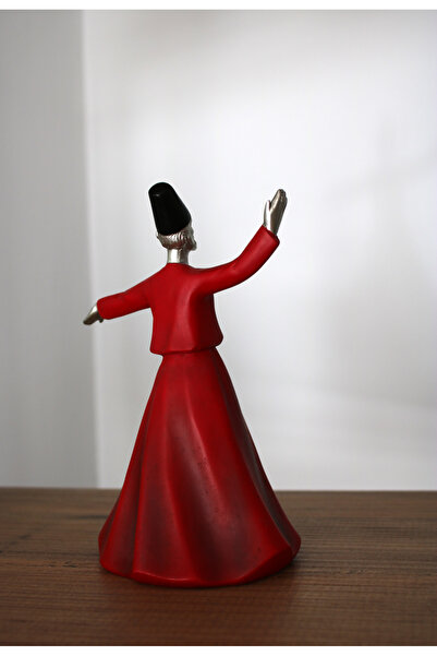 TRQZ EL Boyama Polyester Biblo Semazen Set 3 Parça Hediyelik Dekoratif Semazen Biblo Figür