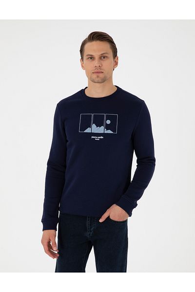 Pierre Cardin Φούτερ Ναυτικό Μπλε Regular Fit 50290703-VR033