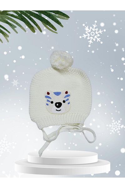 SeaBubbles Embroidered Baby Boy Knitwear Beret