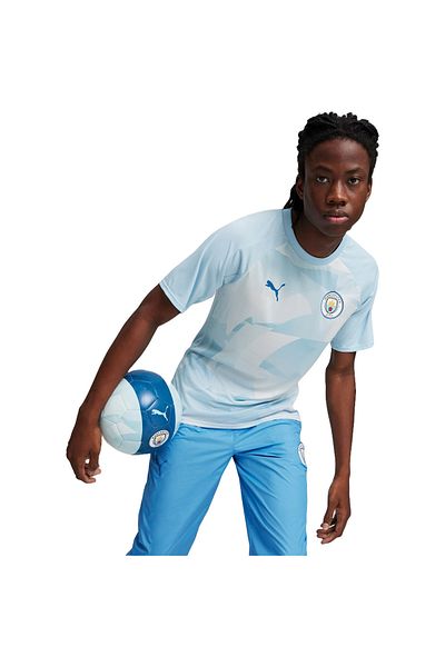 Puma Tričko Puma Mcfc Prematch Ss Jersey, Modré, Pánské
