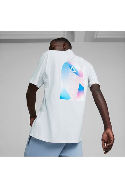 Puma Μπλουζάκι Puma X Playstation Elevated Tee, Λευκό, Ανδρικό