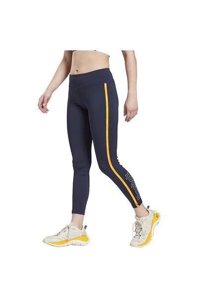 Reebok Leggings Reebok Piping, Blue, Women