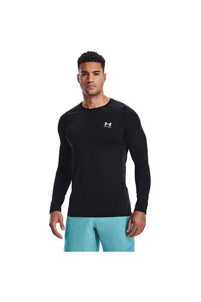 Under Armour Μπλούζα Under Armour HeatGear Εφαρμοσμένη μακρυμάνικη, Μαύρη, Ανδρική