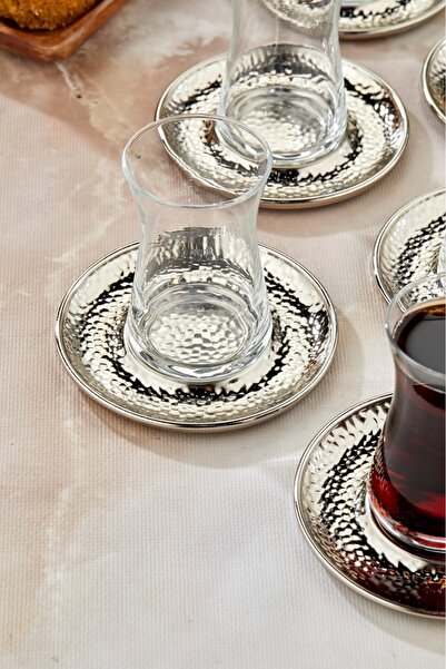 Cooker 6'Lı Metal Çay Tabağı