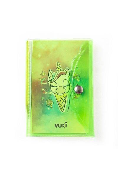 VUKİ Mini caiet cu stilou cu 3 compartimente cu copertă colorată unicorn